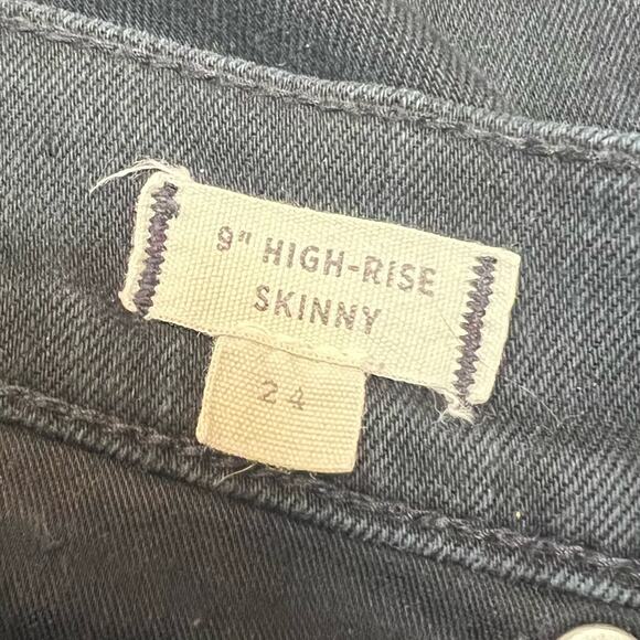 Madewell 9" High Rise Skinny Jeans in Washed Black sz 24 Stretch Denim Classic - Picture 11 of 11